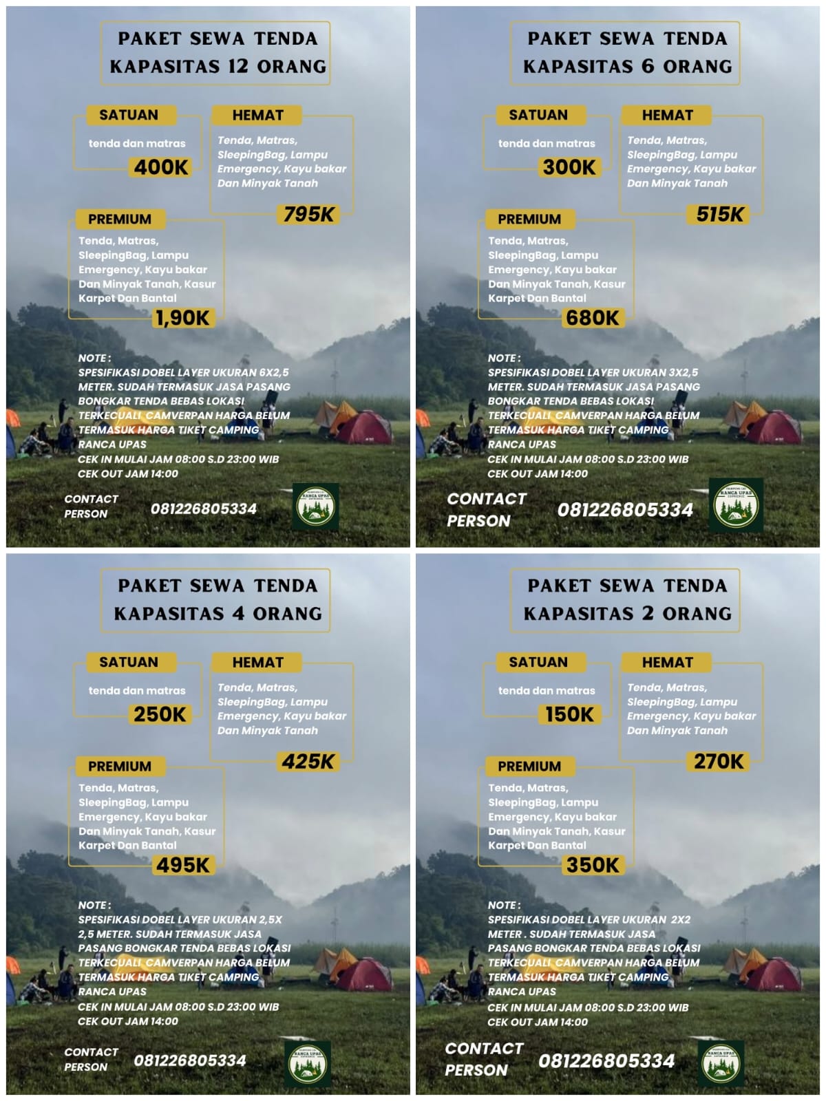 Paket Camping Ranca Upas 2026