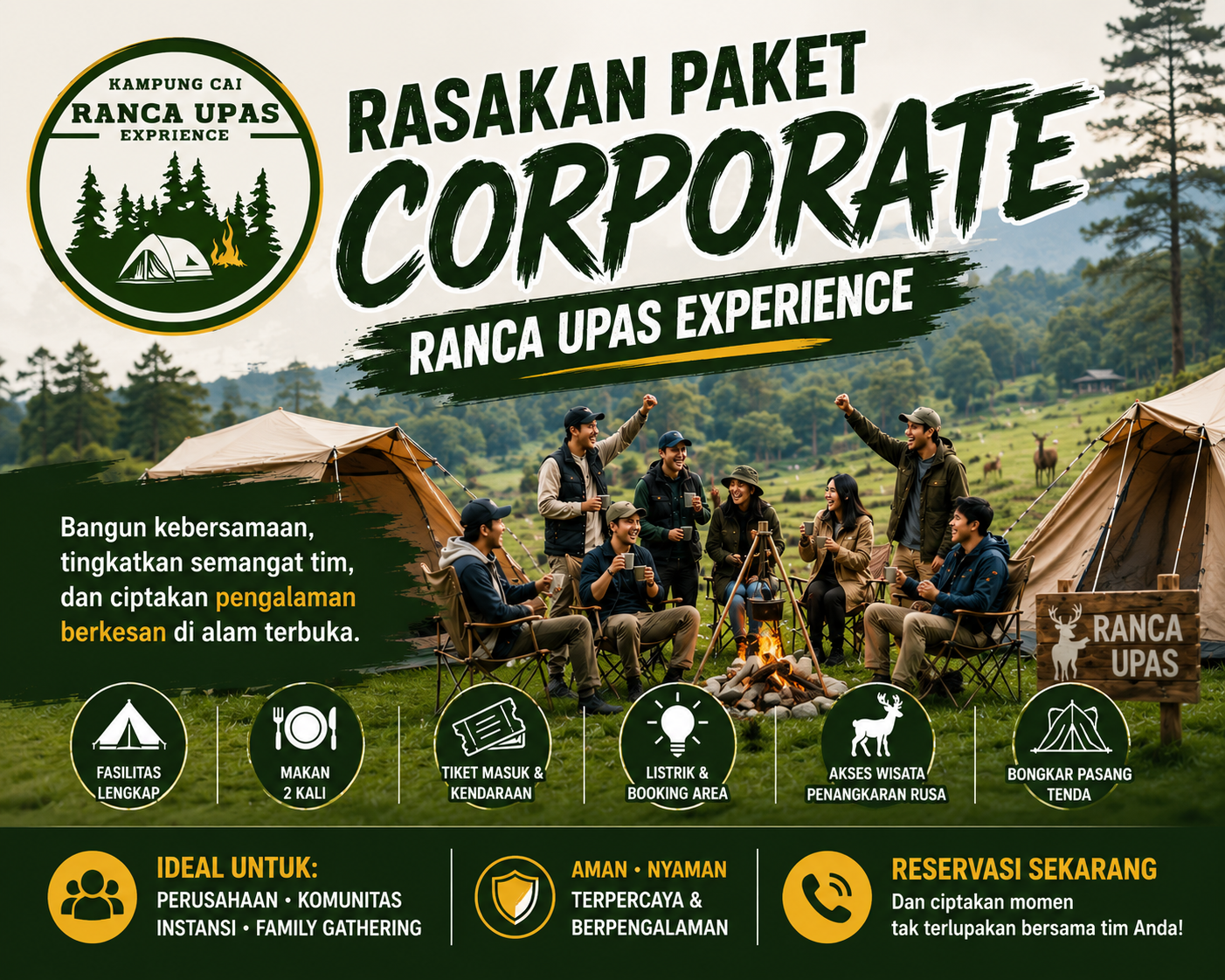 Paket Corporate Ranca Upas untuk gathering perusahaan